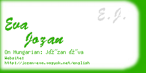 eva jozan business card